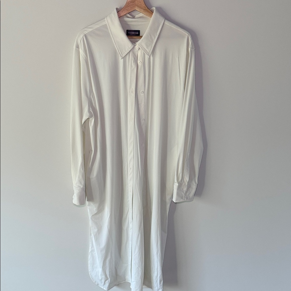 Carbon38 Classic White Button Down Maxi Dress